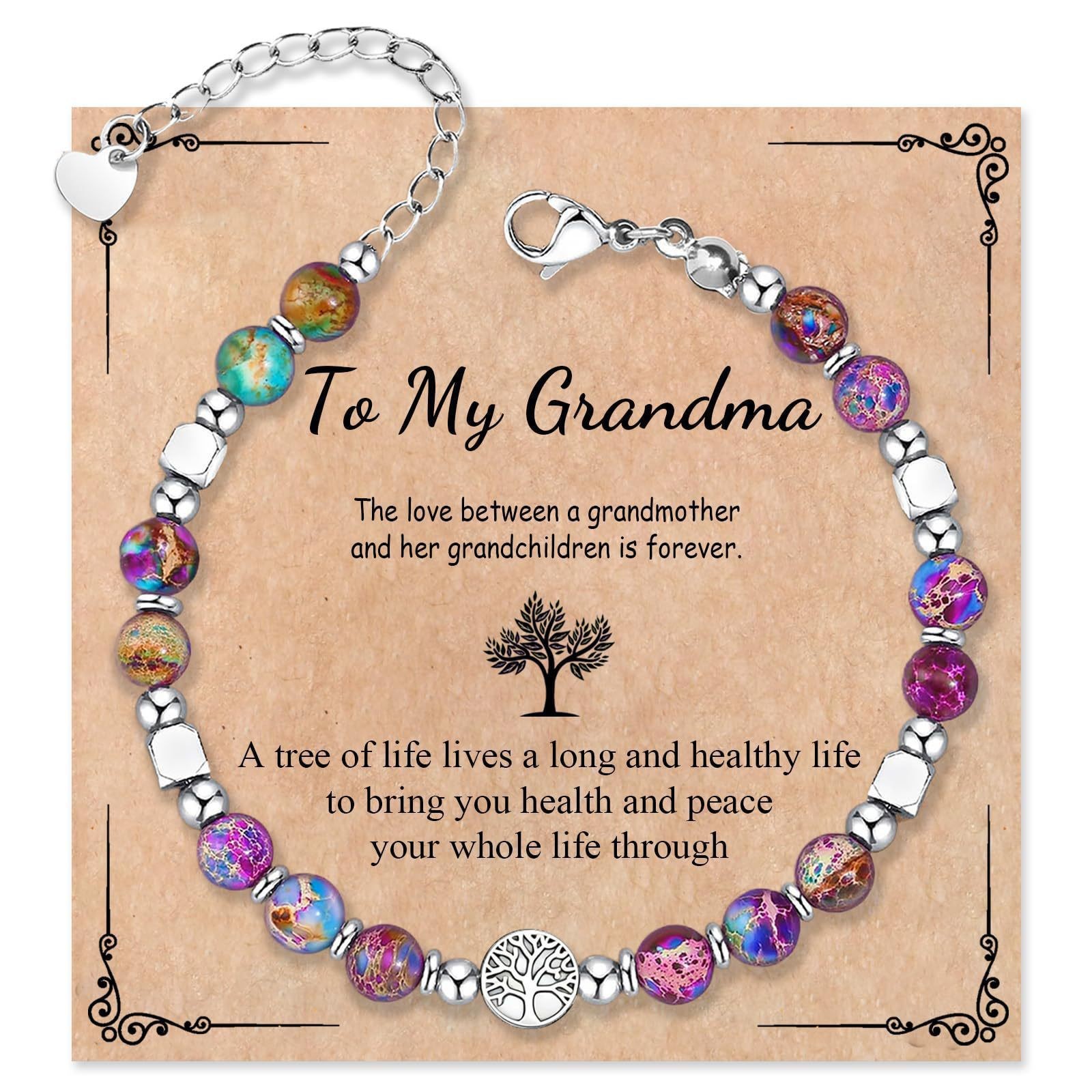 Women Accessories In Amazon - Gelang manik-manik pohon kehidupan dari batu