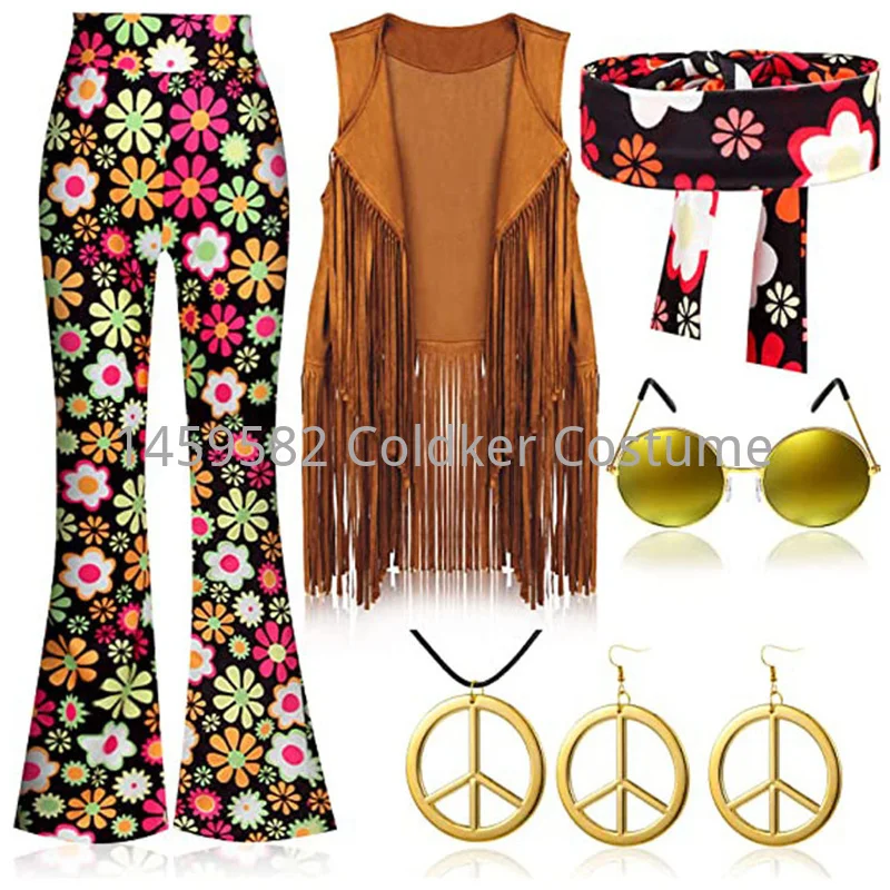 Women'S Accessories In The 60S - Kostum Hippie Wanita Pesta Perempuan Motif