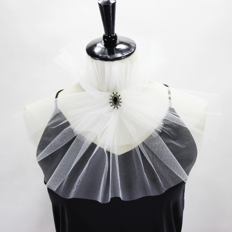 Women'S Accessories - Kerah palsu berbahan tule bergaya vintage