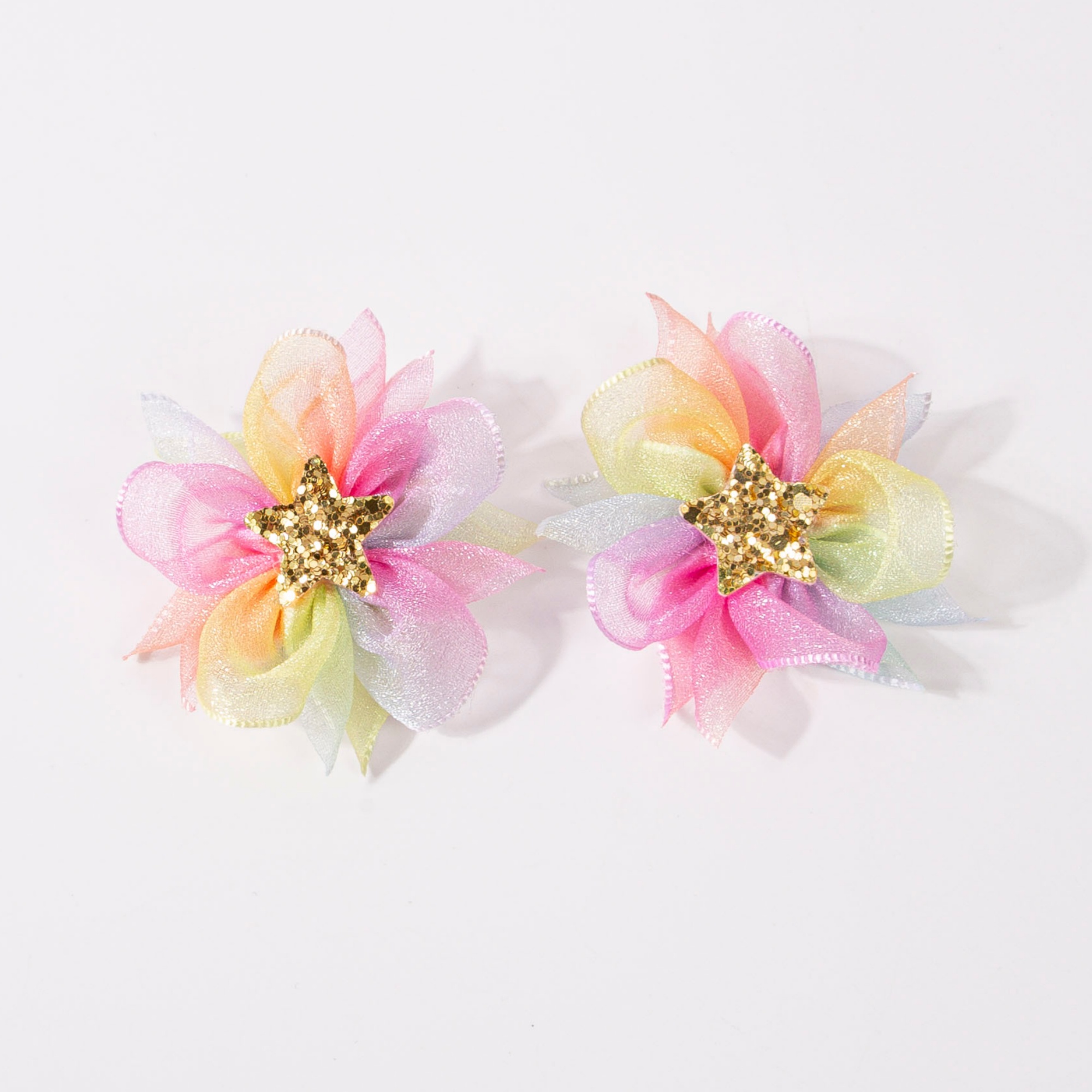 Women'S Accessories Rainbow Shops - Jepit rambut sifon pelangi gradasi 2/4