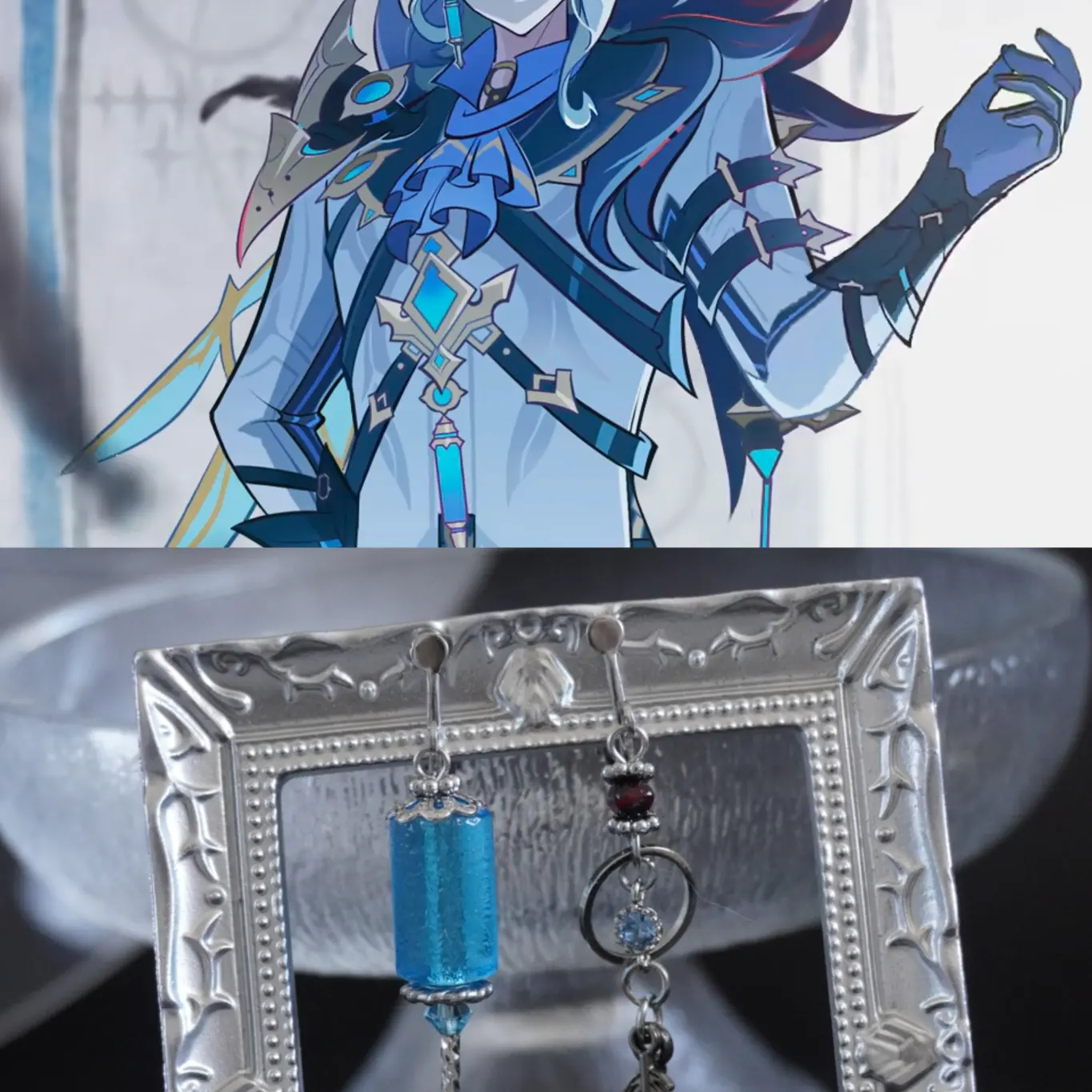 Women Accessories Earrings - Anime Genshin Impact, Il Dottore, Anting-Anting,