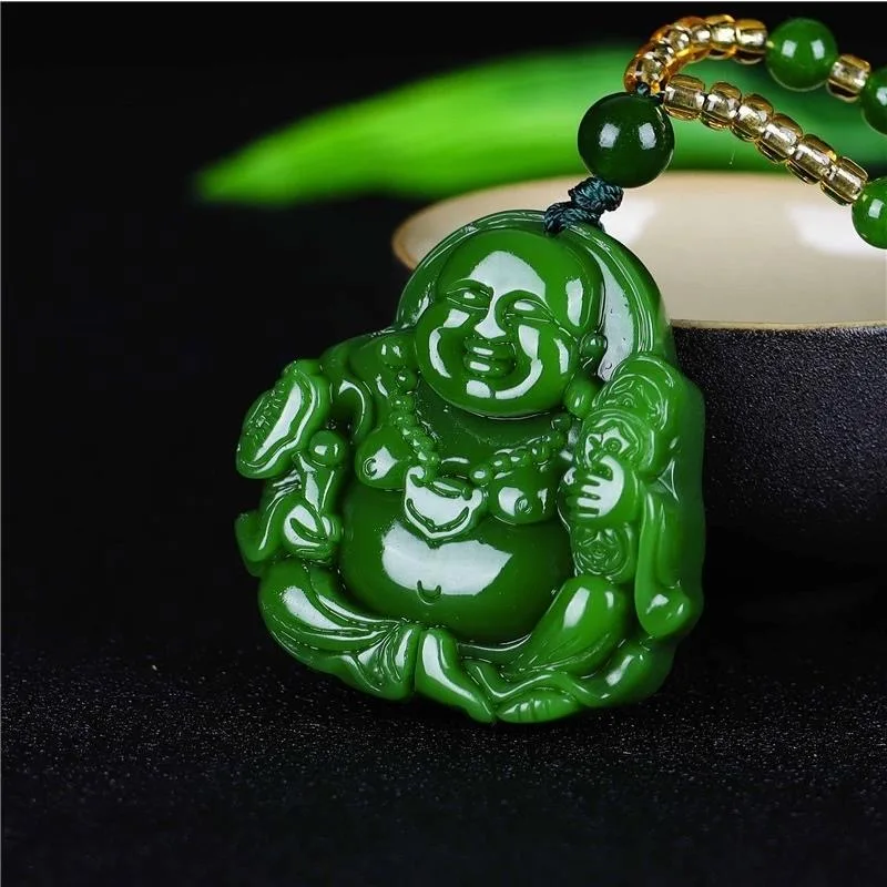 Cina Green Jade Maitreya Buddh - Women'S Accessories ulasan dan harga