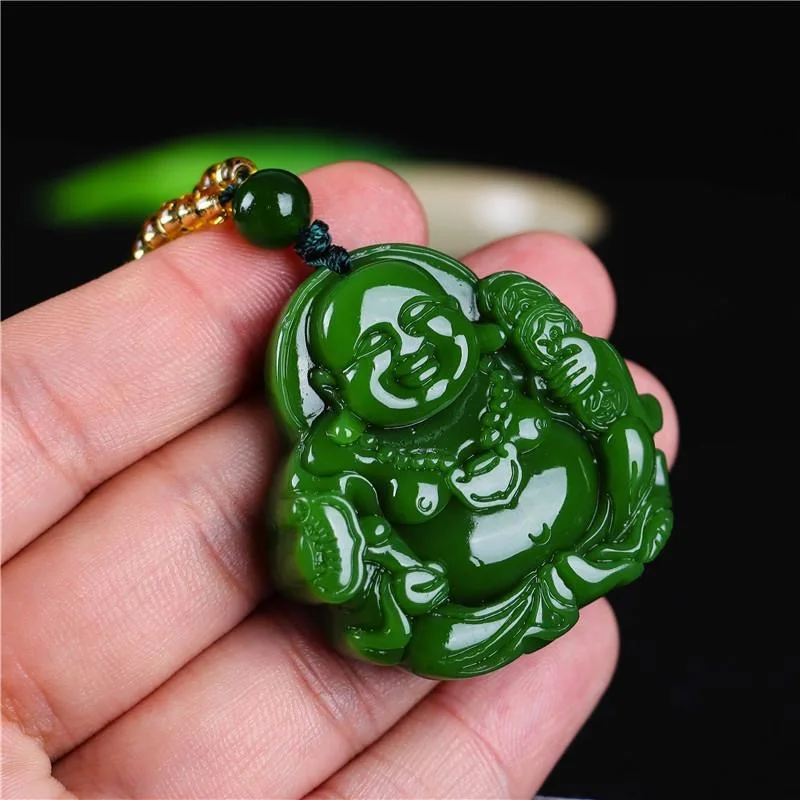 Cina Green Jade Maitreya Buddh - Women'S Accessories ulasan dan harga