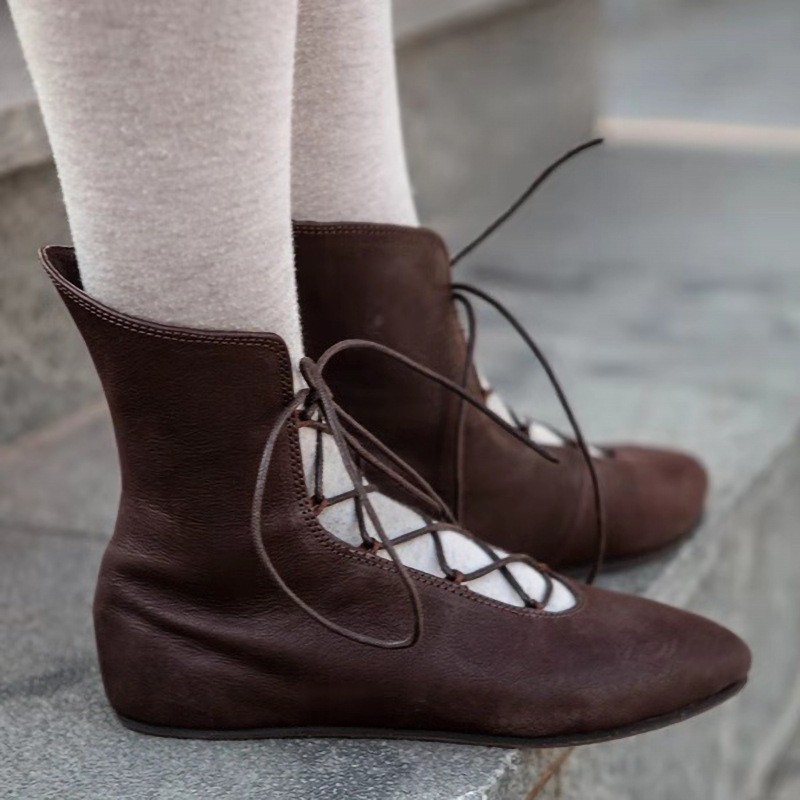Sepatu Bot Kulit Model Tali Si - Women'S Accessories For Shoes ulasan dan harga