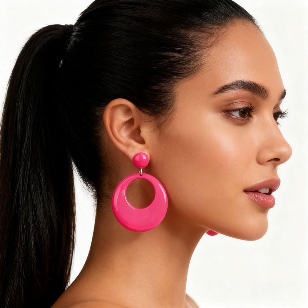 Anting-anting Akrilik Merah Mu - Women'S Accessories In The 60S ulasan dan harga