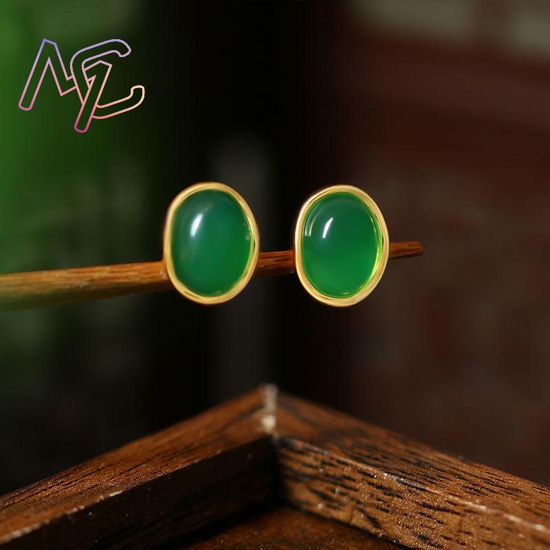 Anting Giok Hijau Alami Jimat  - Women Accessories Earrings ulasan dan harga