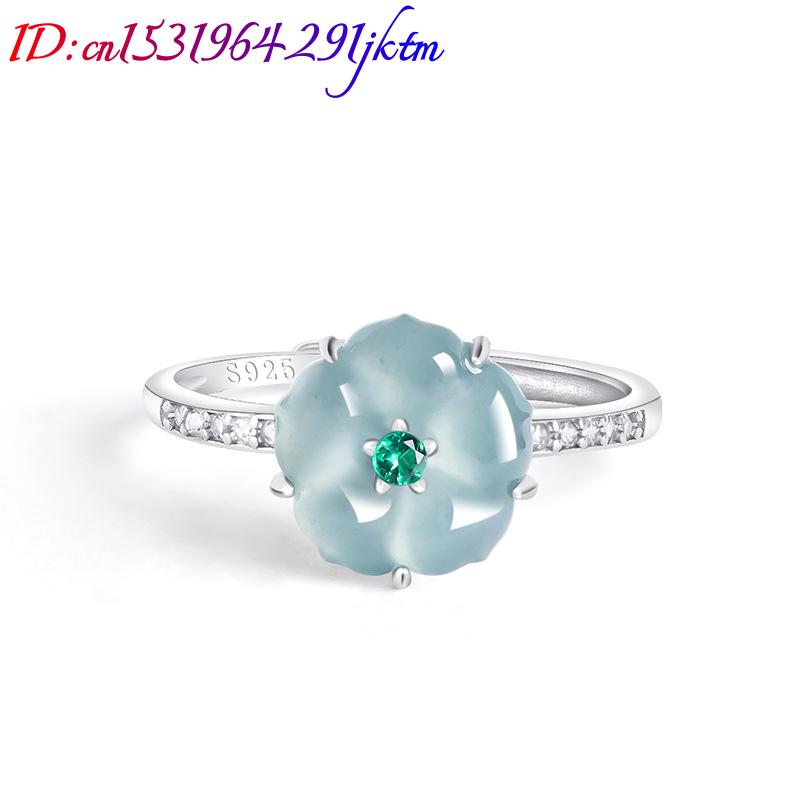 Cincin Bunga Giok Burma Biru 9 - Women'S Accessories ulasan dan harga