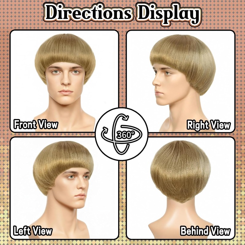 Wig Bob Pendek Pirang, Wig Bob - Women'S Accessories In The 60S ulasan dan harga