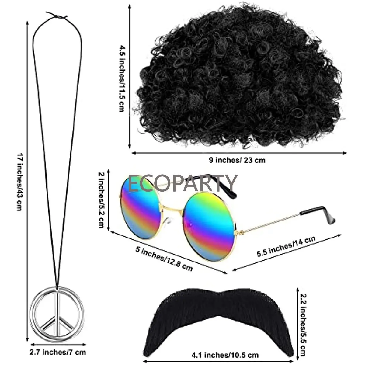 Aksesori Kostum Hippie Set Kos - Women'S Accessories In The 60S ulasan dan harga