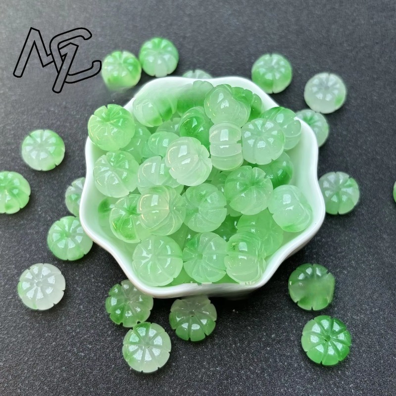 10 Buah Manik-manik Labu Giok  - Women Accessories Earrings ulasan dan harga