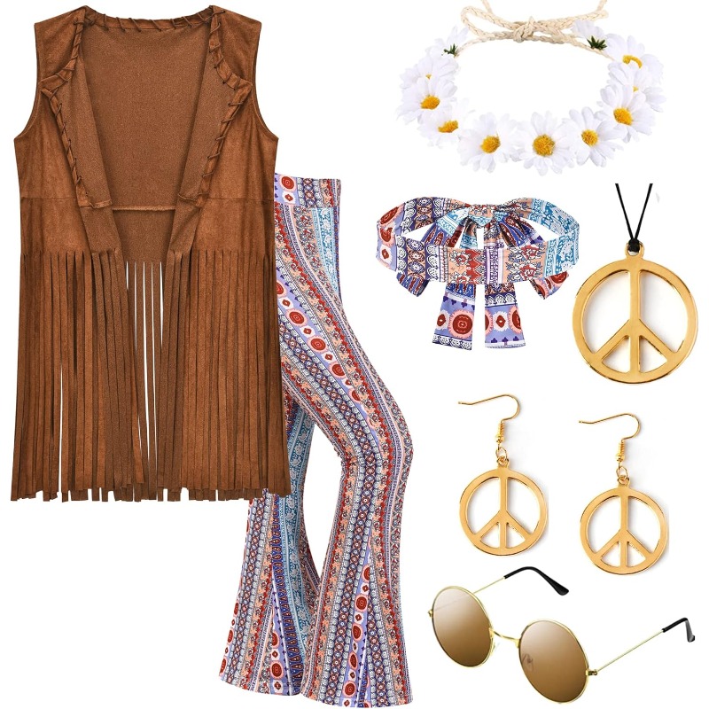 Aksesori Kostum Hippie Wanita  - Women'S Accessories In The 60S ulasan dan harga