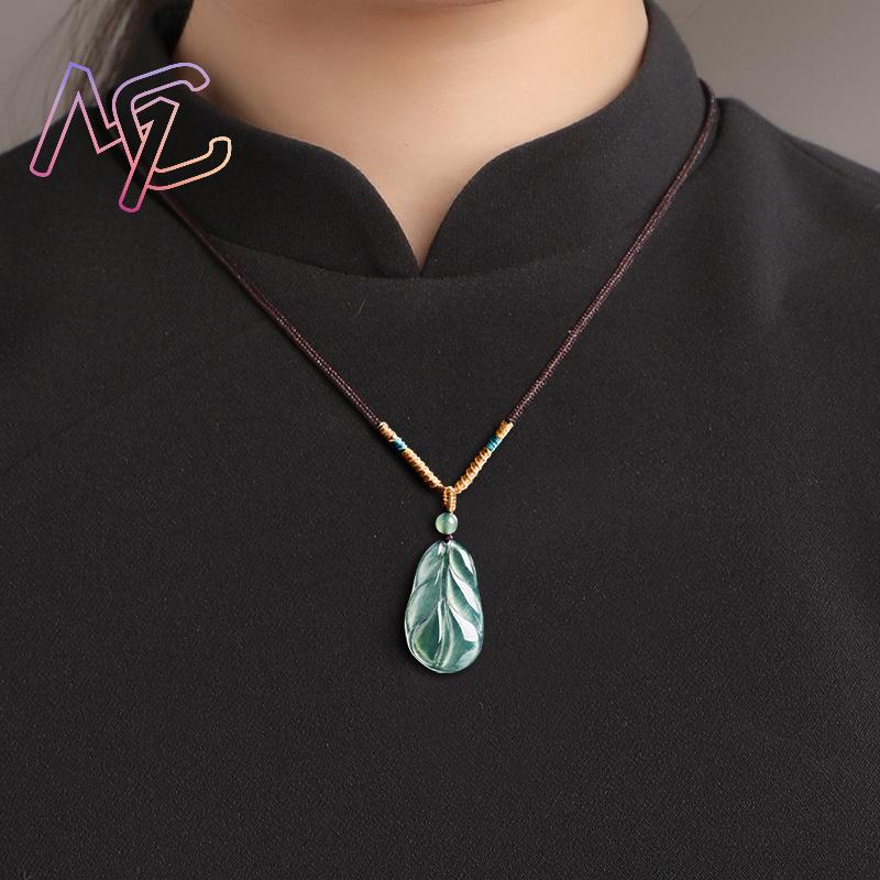 Liontin Daun Giok Myanmar Hadi - Women'S Accessories ulasan dan harga